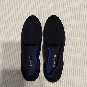 Rothy's Black and Blue Slip-On Flats